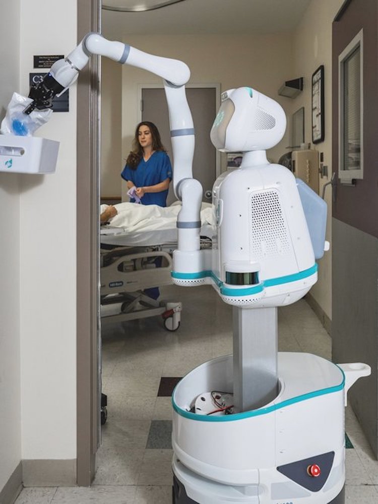 Meet Moxi, a robotic nurse assistant with heart eyes